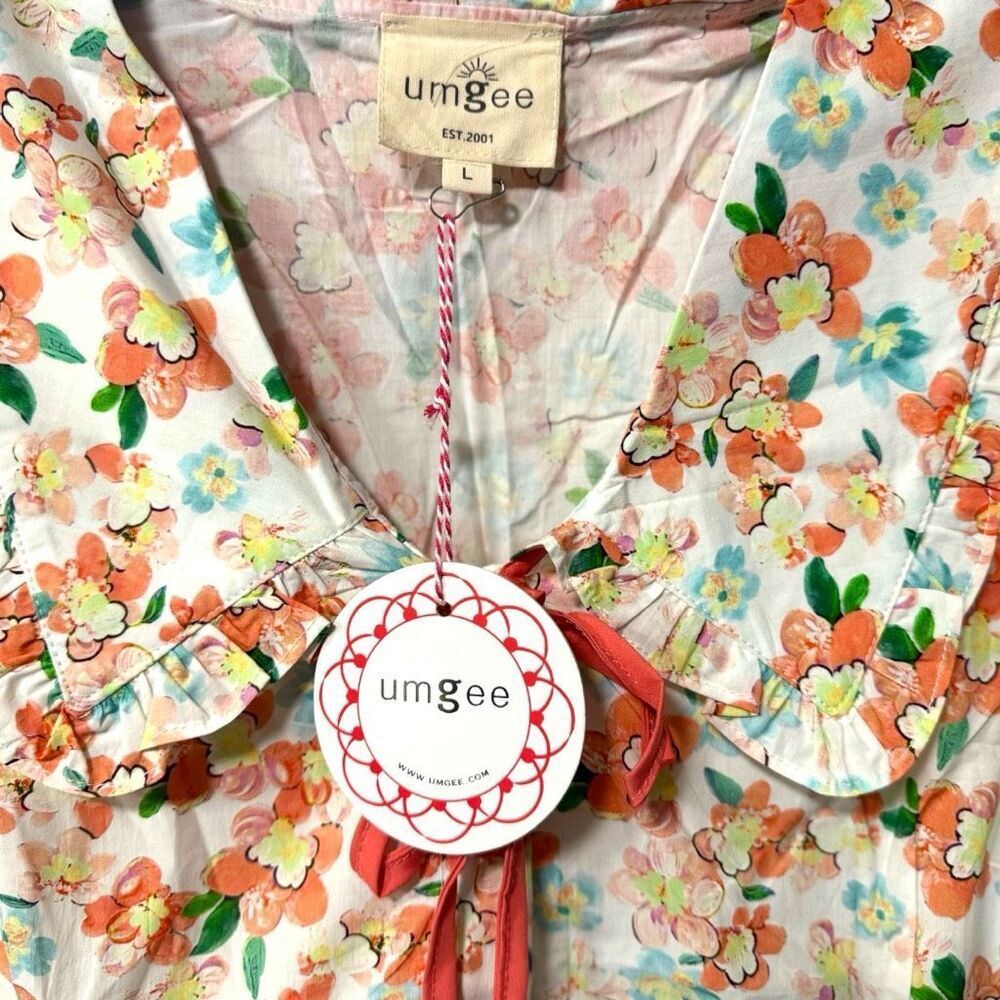 Floral Print Puff Sleeve Tie Front Mini Dress NWT  | Umgee - Picture 12 of 13